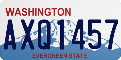 WA license plate AXQ1457