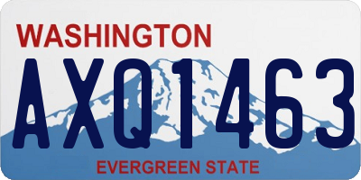 WA license plate AXQ1463