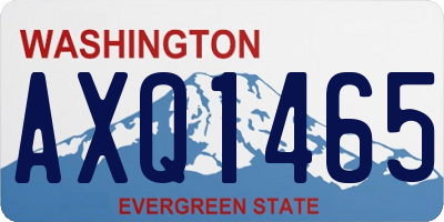WA license plate AXQ1465