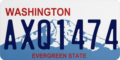 WA license plate AXQ1474