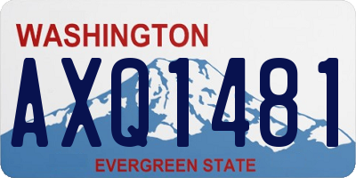WA license plate AXQ1481