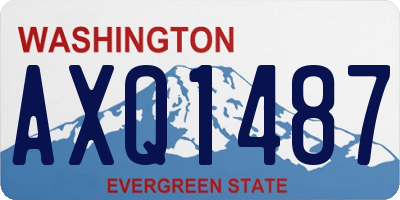 WA license plate AXQ1487