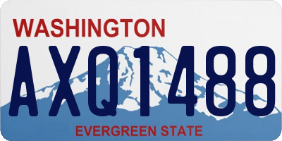 WA license plate AXQ1488