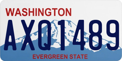 WA license plate AXQ1489