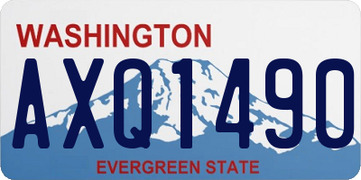 WA license plate AXQ1490