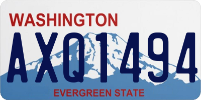 WA license plate AXQ1494