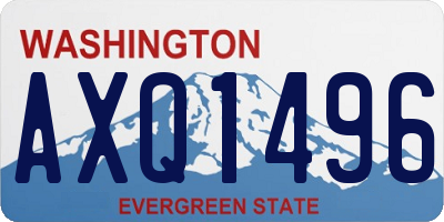 WA license plate AXQ1496