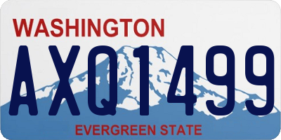WA license plate AXQ1499