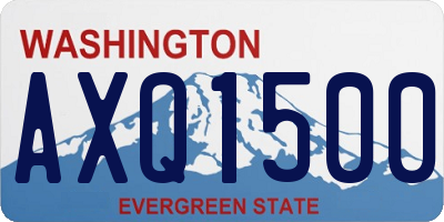 WA license plate AXQ1500