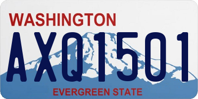 WA license plate AXQ1501