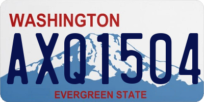 WA license plate AXQ1504