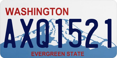 WA license plate AXQ1521