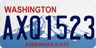 WA license plate AXQ1523