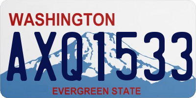 WA license plate AXQ1533