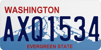 WA license plate AXQ1534