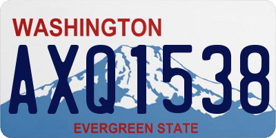 WA license plate AXQ1538