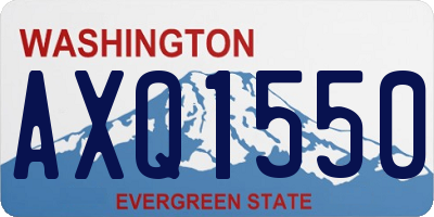 WA license plate AXQ1550