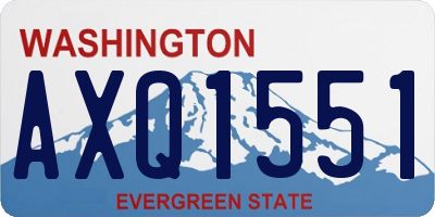 WA license plate AXQ1551