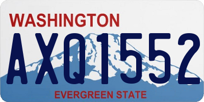 WA license plate AXQ1552