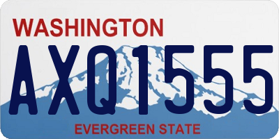 WA license plate AXQ1555