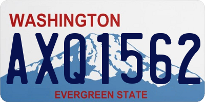 WA license plate AXQ1562