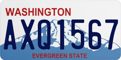 WA license plate AXQ1567