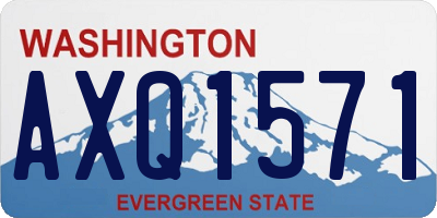 WA license plate AXQ1571
