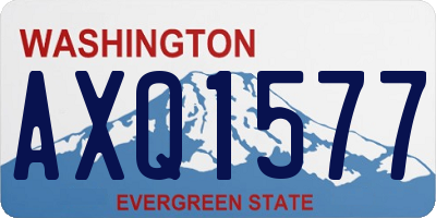 WA license plate AXQ1577