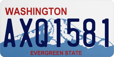 WA license plate AXQ1581