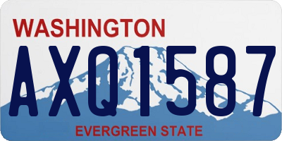 WA license plate AXQ1587