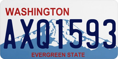WA license plate AXQ1593