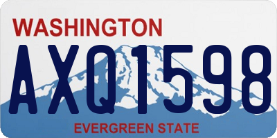 WA license plate AXQ1598