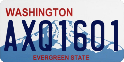 WA license plate AXQ1601