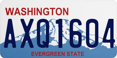 WA license plate AXQ1604