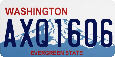 WA license plate AXQ1606