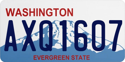 WA license plate AXQ1607