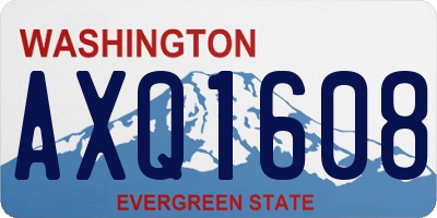 WA license plate AXQ1608