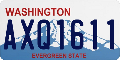 WA license plate AXQ1611
