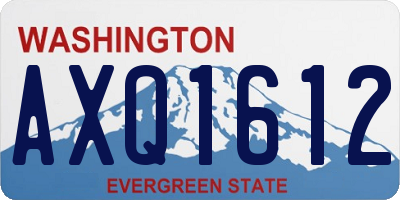 WA license plate AXQ1612