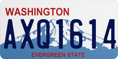 WA license plate AXQ1614