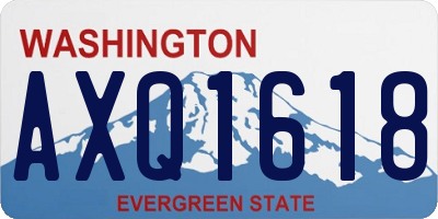 WA license plate AXQ1618