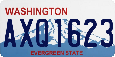 WA license plate AXQ1623