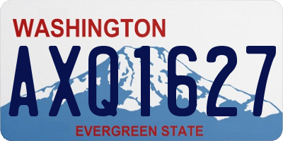 WA license plate AXQ1627