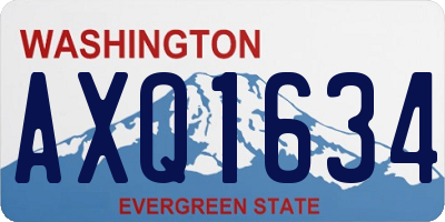 WA license plate AXQ1634