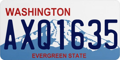 WA license plate AXQ1635
