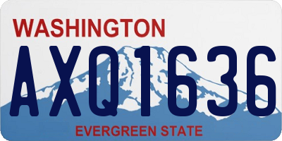 WA license plate AXQ1636