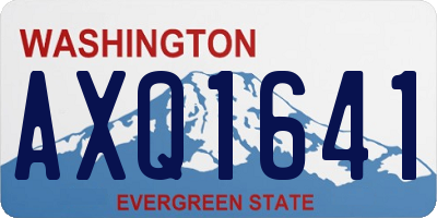 WA license plate AXQ1641
