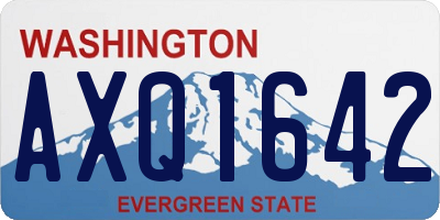 WA license plate AXQ1642