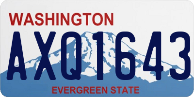 WA license plate AXQ1643