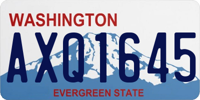 WA license plate AXQ1645